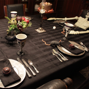 Emlen Physick Estate-Halloween-dining room 600×600 Halloween place setting on the emlen physick estate dining room table