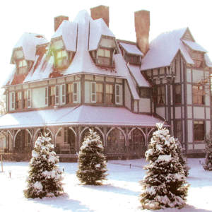 PE in Snow 600×600 Emlen Physick Estate with a fresh coating of snow
