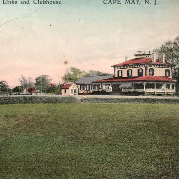 vintage postcard of golf course