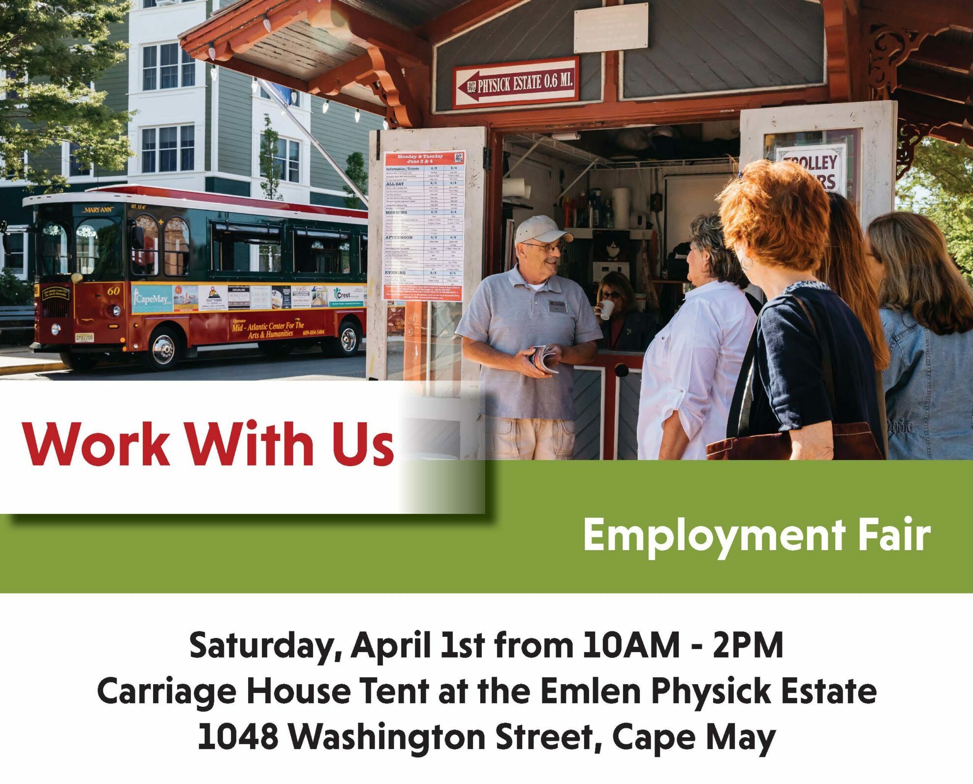 Employment Handout_01 a poster about a job fair on april 1st, 2023 from 10am to 2pm