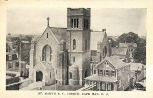 old photo od st, mary's church in cape may