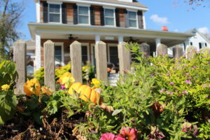victorian house in fall