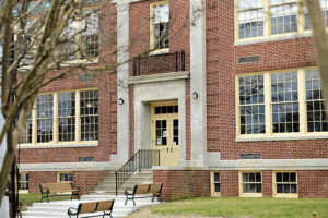 photo of a brick building, the franklin street school in cape may