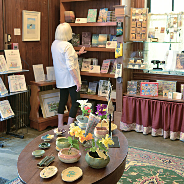 Carriage House M useum Shop 25 sk (2) photo of a woman in a shop looking at books