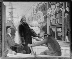 service-pnp-det-4a20000-4a26000-4a26400-4a26446v illustration of benjamin franklin arriving on a boat