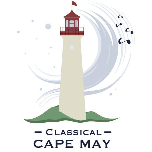 classical cape may 600 a logo with a lighthouse and the words classical cape may